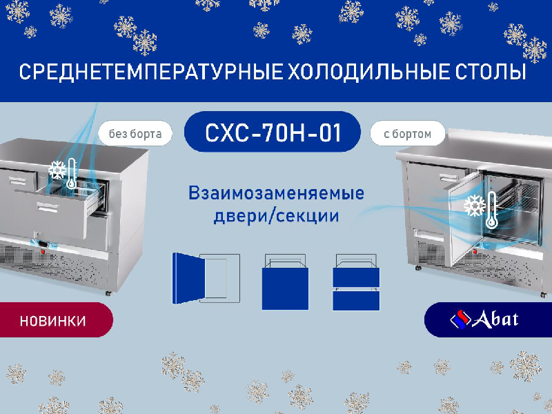 Холодильные столы Abat - новинка!