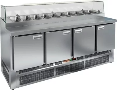 стол охлаждаемый для пиццы hicold pze1-1111/gn стекло