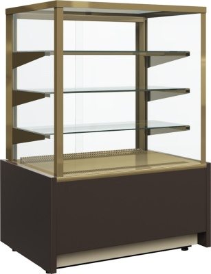 Витрина холодильная Carboma KC70 VH 0,6-1 LIGHT Chocolate Паттерн (0106 Седой дуб)