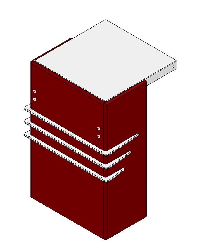Прилавок кассовый соединительный RT10AS Case 505x505x1290(830)мм REFETTORIO