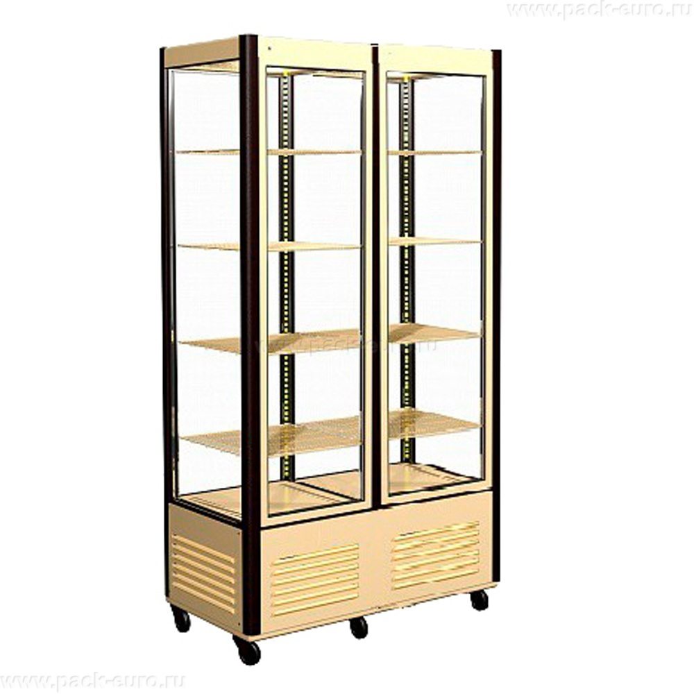 Шкаф холодильный Carboma D4 VM 800-1 (R800C Люкс) (INOX, 2 дв,решетки)