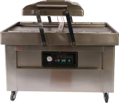 Напольная двухкамерная вакуум-упаковочная машина Hualian DZQ-500/2SB, нерж., газ