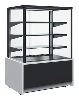 Витрина холодильная KC70 VM 0,6-1 LIGHT 9006-9005 (ВХСв-0,6д Carboma Cube ТЕХНО)