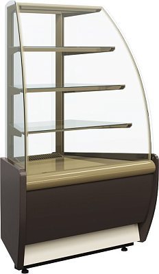 Витрина холодильная Carboma K70 VM-3 LIGHT Паттерн (0105 Венге)