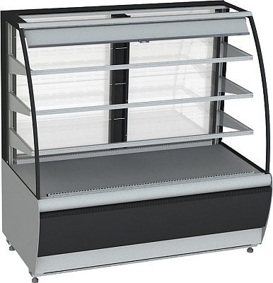 Витрина холодильная Carboma K70 VM 1,3-2 STANDARD 9006-9005 (ВХСв-1,3д ТЕХНО (открытая))