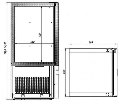 Шкаф шоковой заморозки CR10-G (380 W)