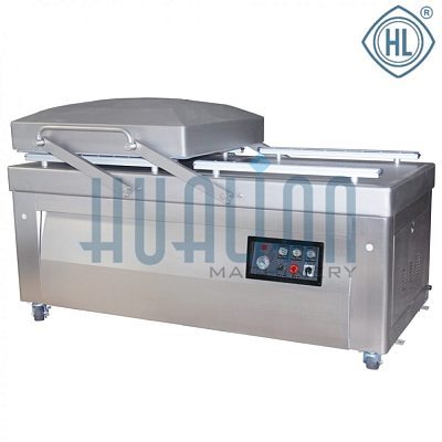 Напольная двухкамерная вакуум-упаковочная машина Hualian HVC-820S/2B SS, нерж.