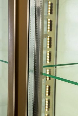 Витрина кондитерская Carboma D4 VM 800-1 (R800C) (цвет по схеме, 2 дв,стекл полки)