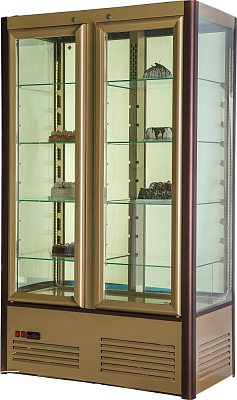 Витрина кондитерская Carboma D4 VM 800-1 (R800C) (цвет по схеме, 2 дв,стекл полки)