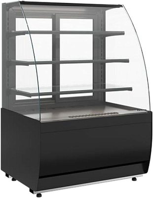 Витрина нейтральная Carboma K70 N 1,3-1 LIGHT (версия 2.0) (9005)