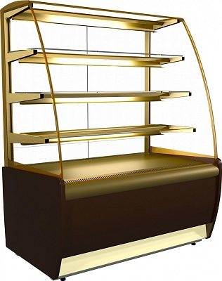 Витрина холодильная Carboma K70 VH 0,9-1 LIGHT Chocolate Паттерн (0105 Венге)